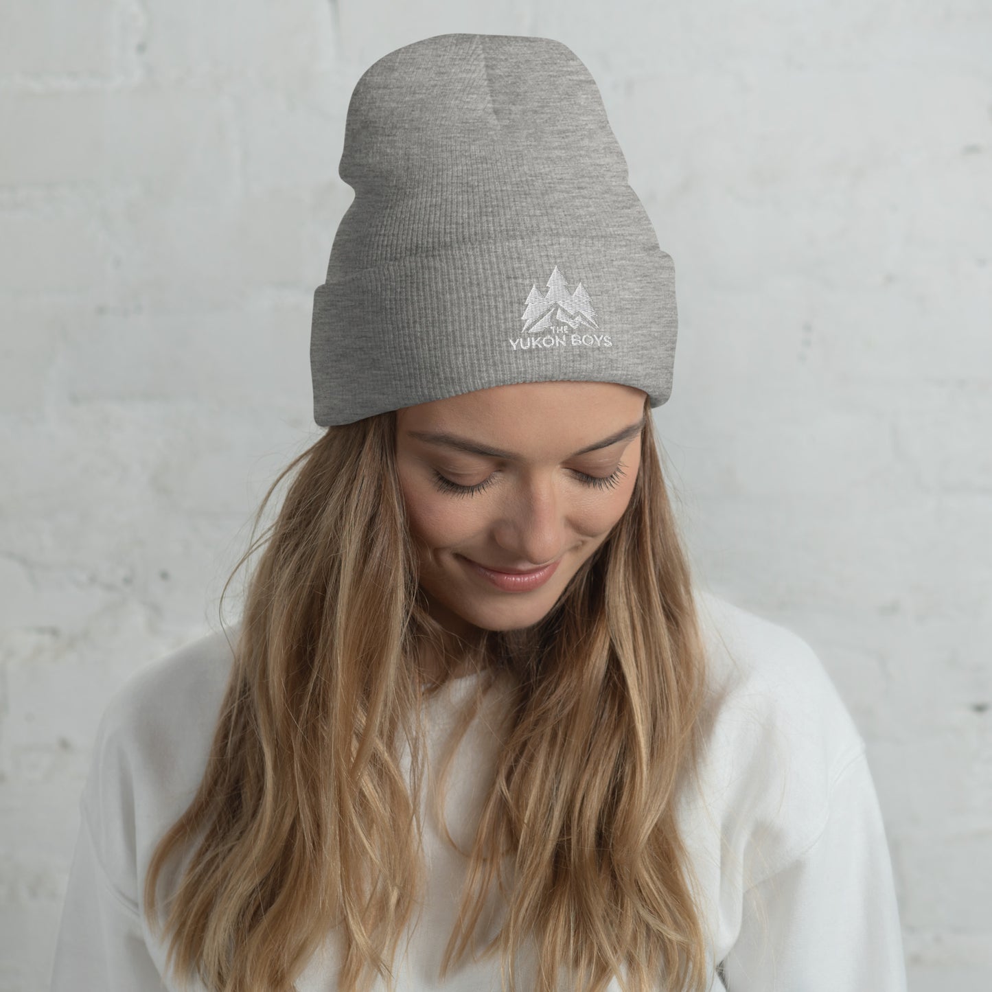 The Yukon Boys Toque in Heather Grey, front view 2