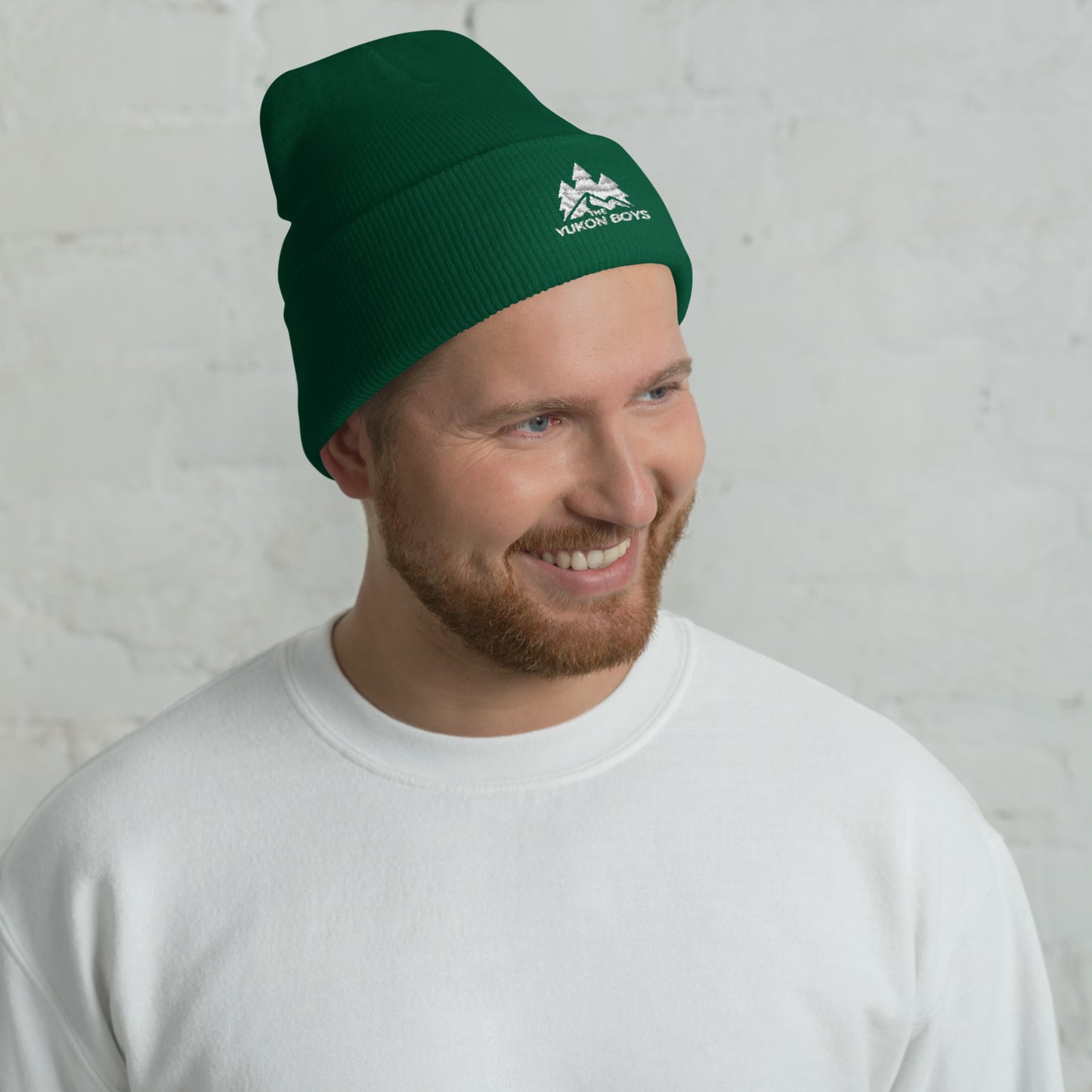The Yukon Boys Toque in Spruce, front view