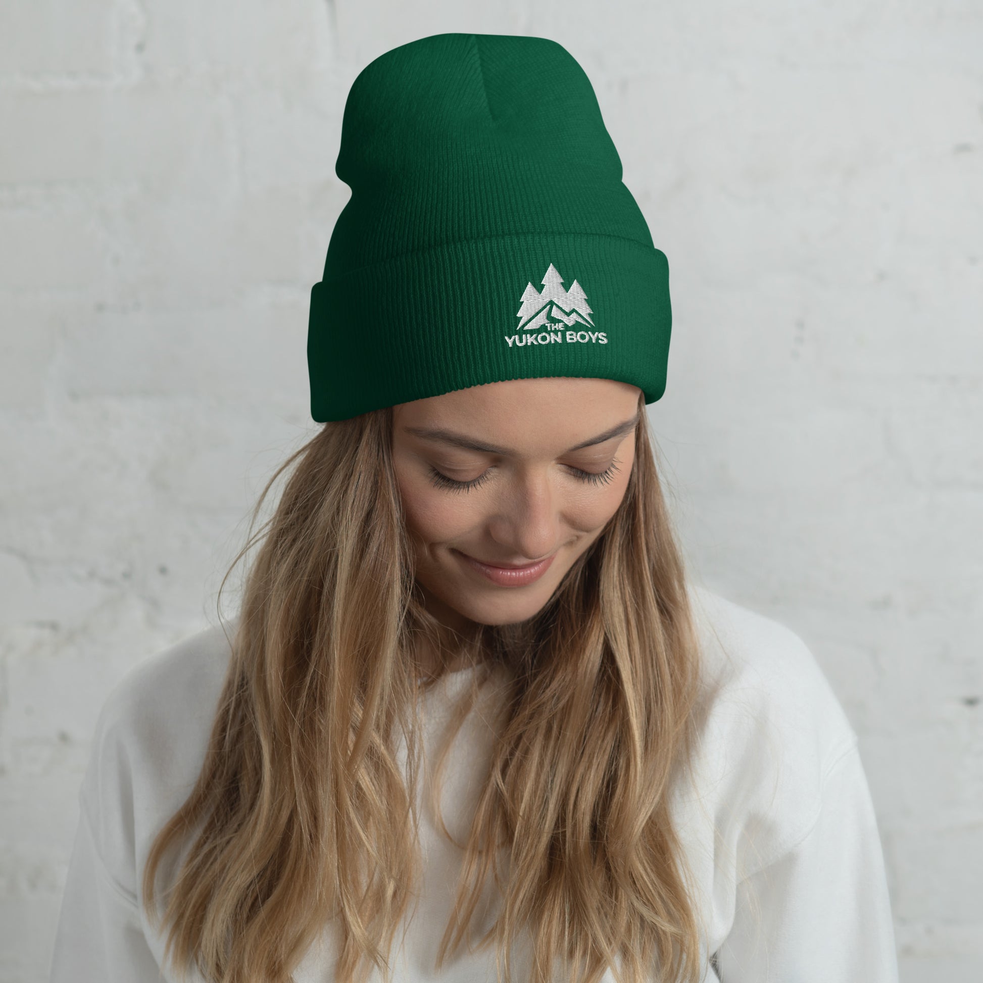 The Yukon Boys Toque in Spruce, front view 2