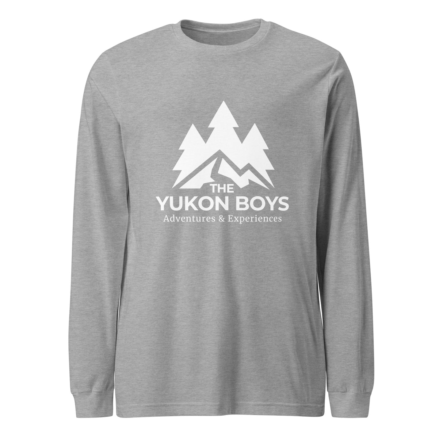 Athletic Heather Yukon Boys Long Sleeve Tee, front view