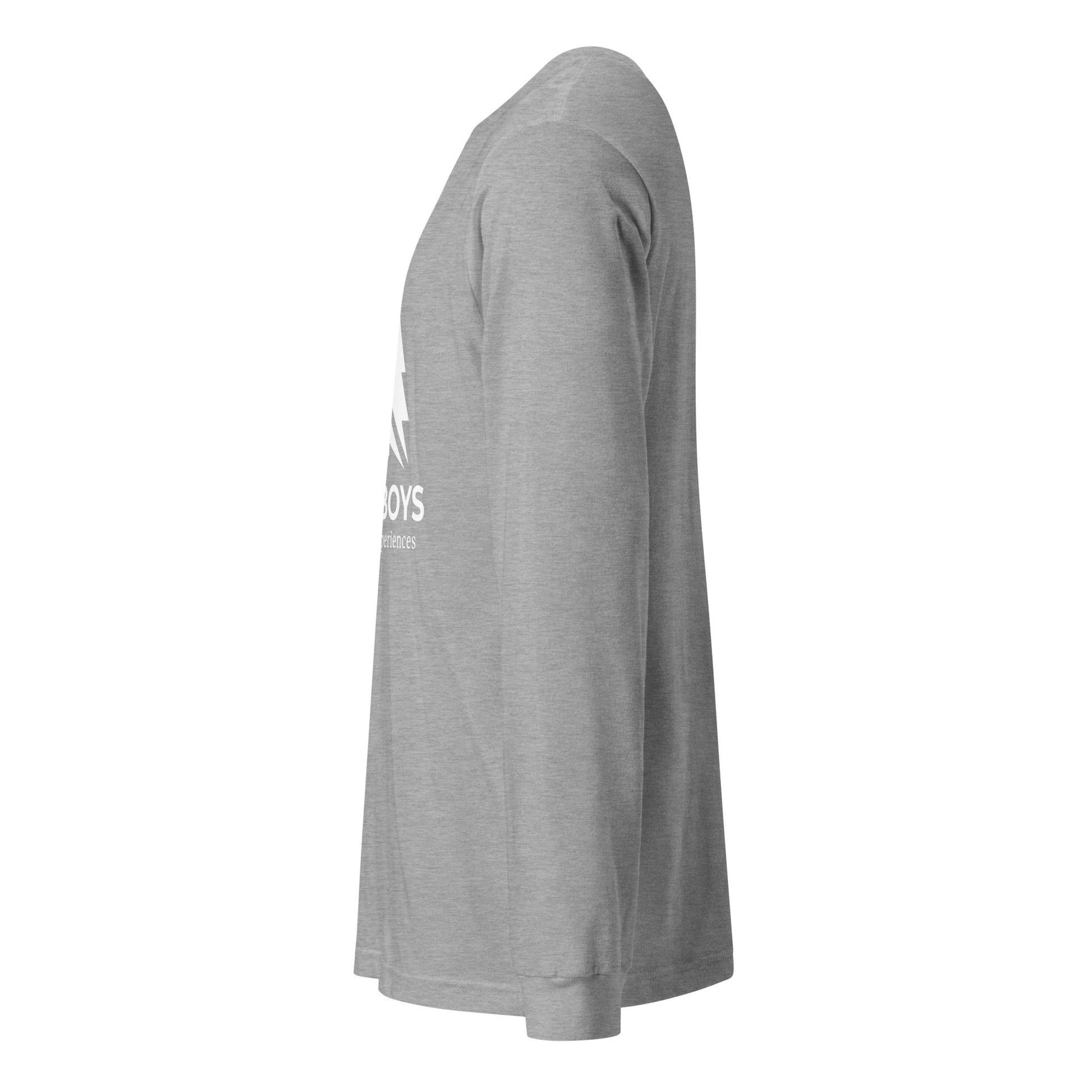 Athletic Heather Yukon Boys Long Sleeve Tee, side view