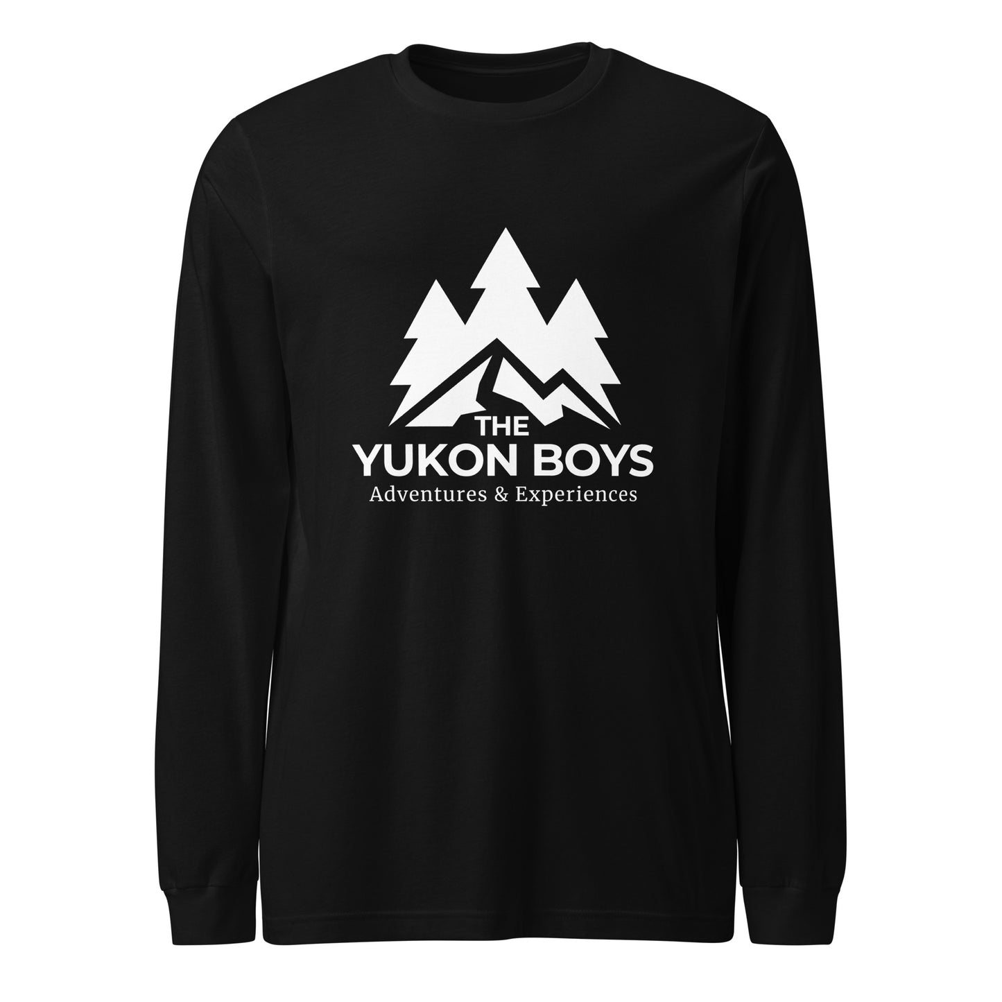 Black Yukon Boys Long Sleeve Tee, front view