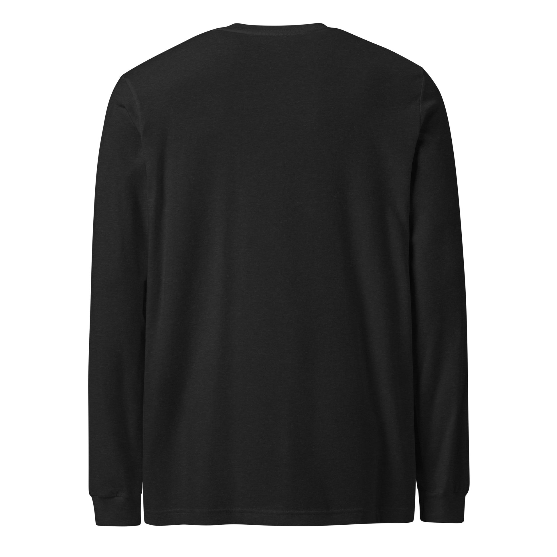 Black Heather Yukon Boys Long Sleeve Tee, back view