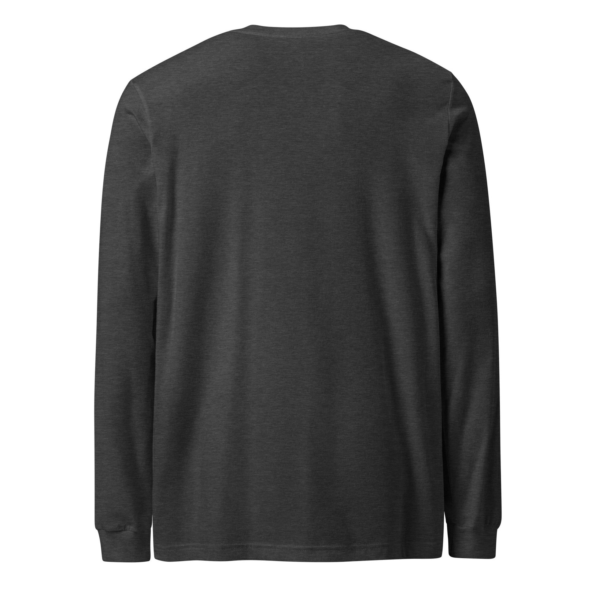 Dark Grey Heather Yukon Boys Long Sleeve Tee, back view