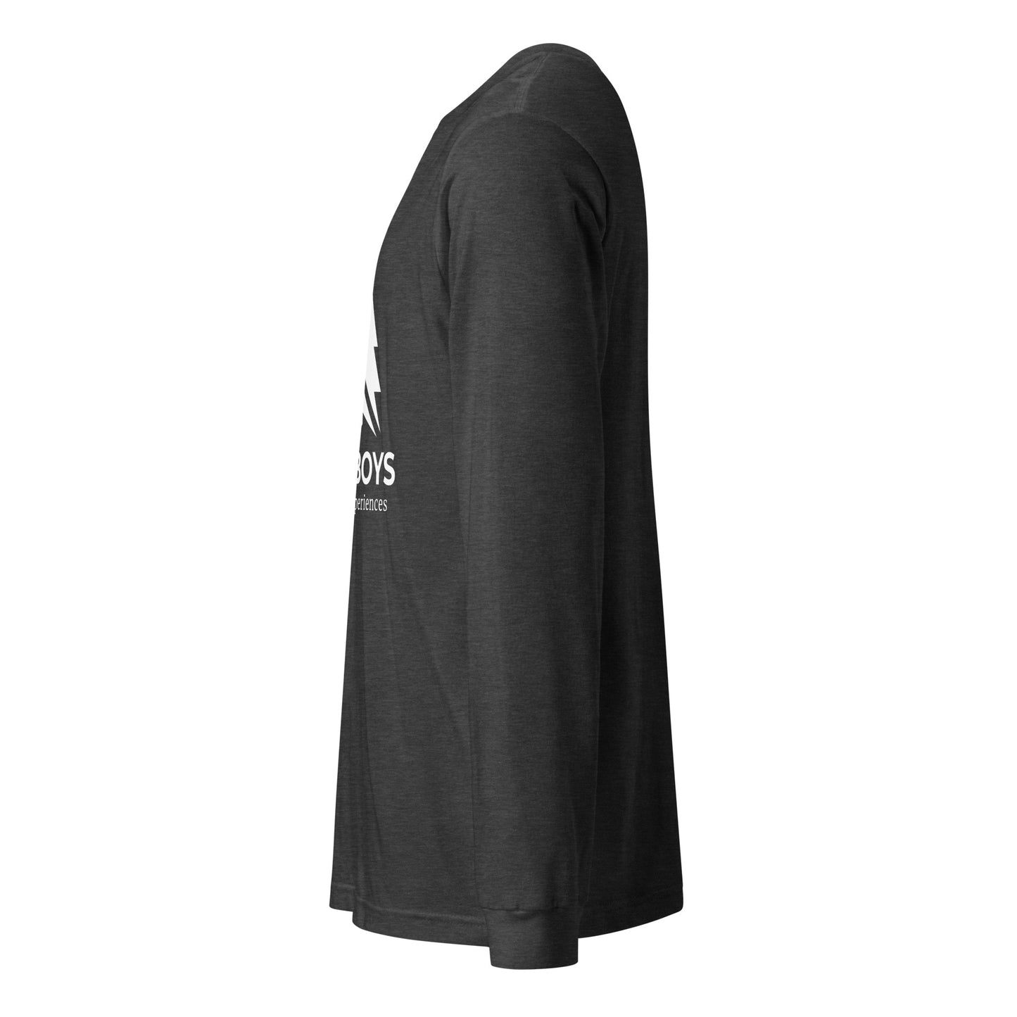 Dark Grey Heather Yukon Boys Long Sleeve Tee, side view