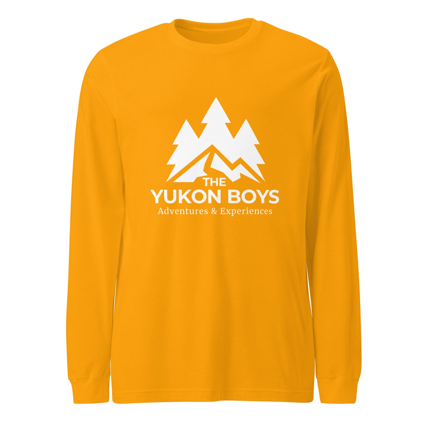 Gold Yukon Boys Long Sleeve Tee, front view