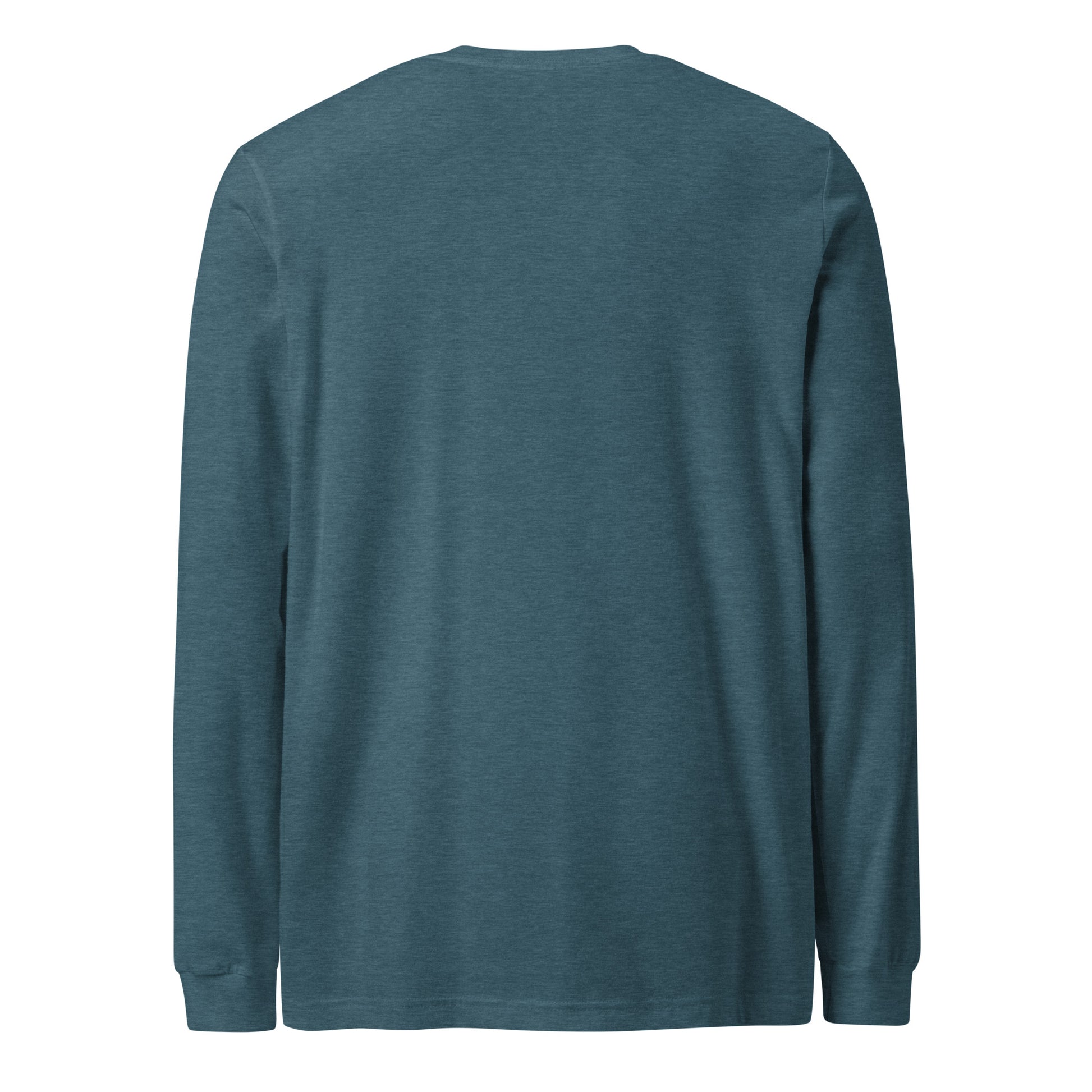 Heather Deep Teal Yukon Boys Long Sleeve Tee, back view