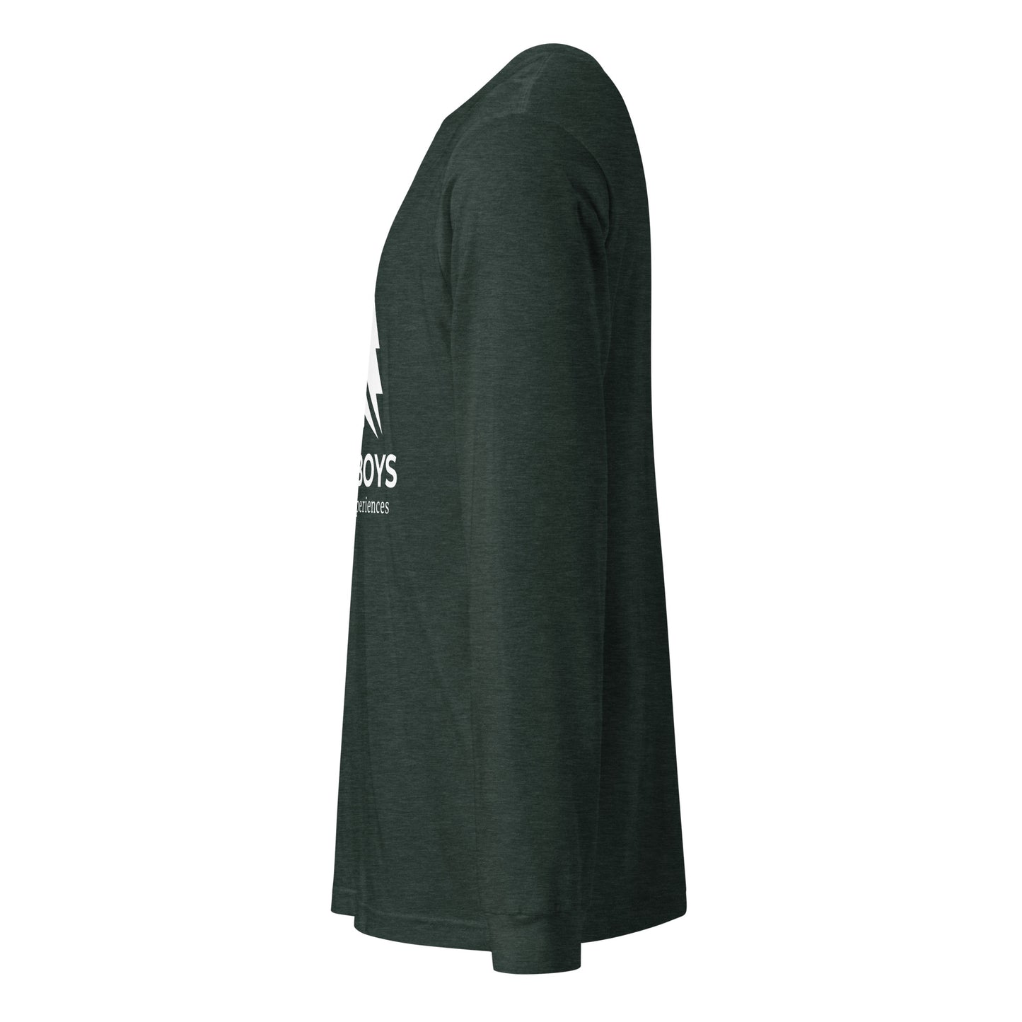 Heather Forest Yukon Boys Long Sleeve Tee, side view