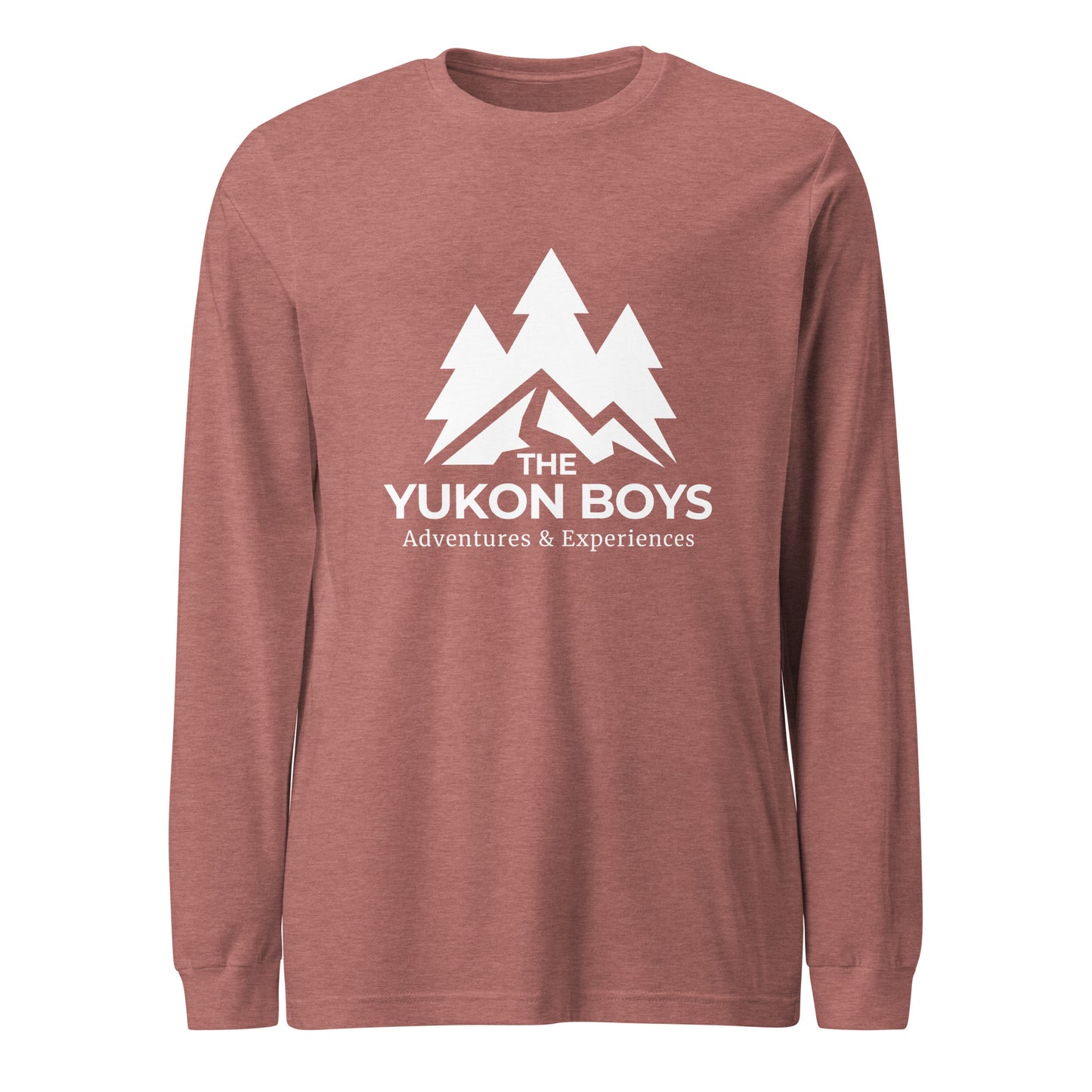 Heather Mauve Yukon Boys Long Sleeve Tee, front view