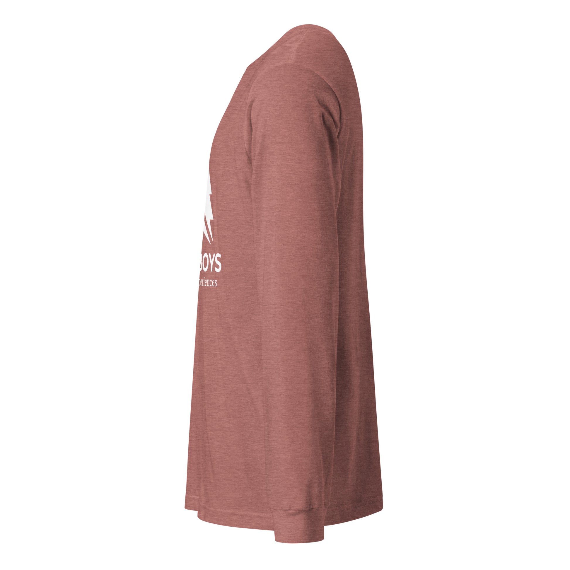 Heather Mauve Yukon Boys Long Sleeve Tee, side view