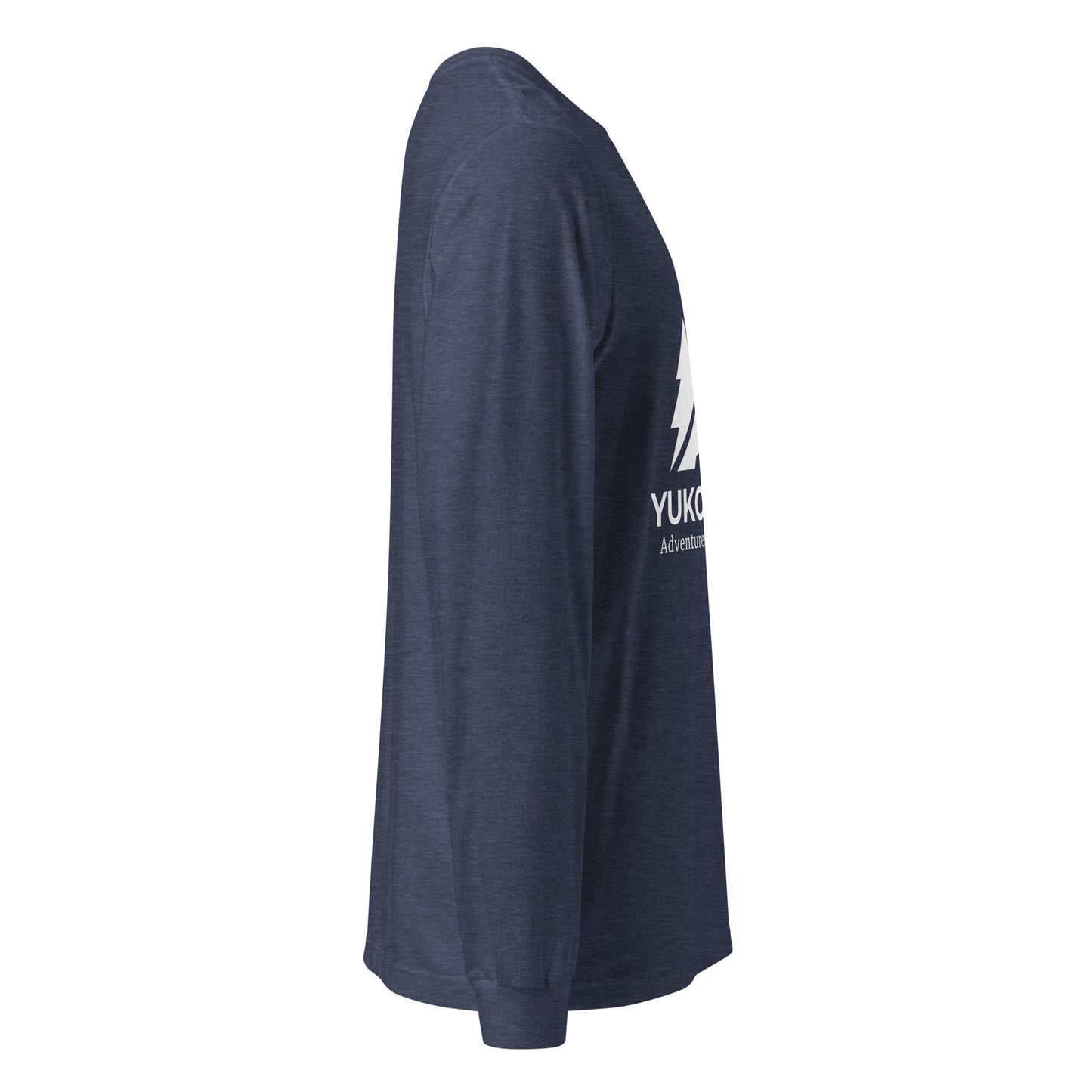 Heather Navy Yukon Boys Long Sleeve Tee, right side view