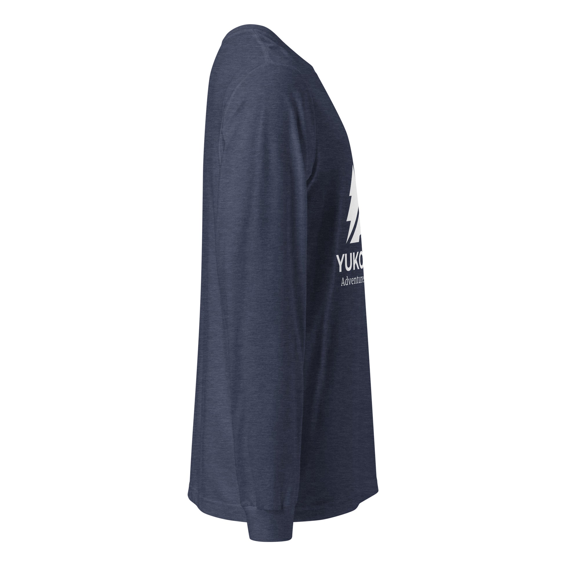 Heather Navy Yukon Boys Long Sleeve Tee, right side view