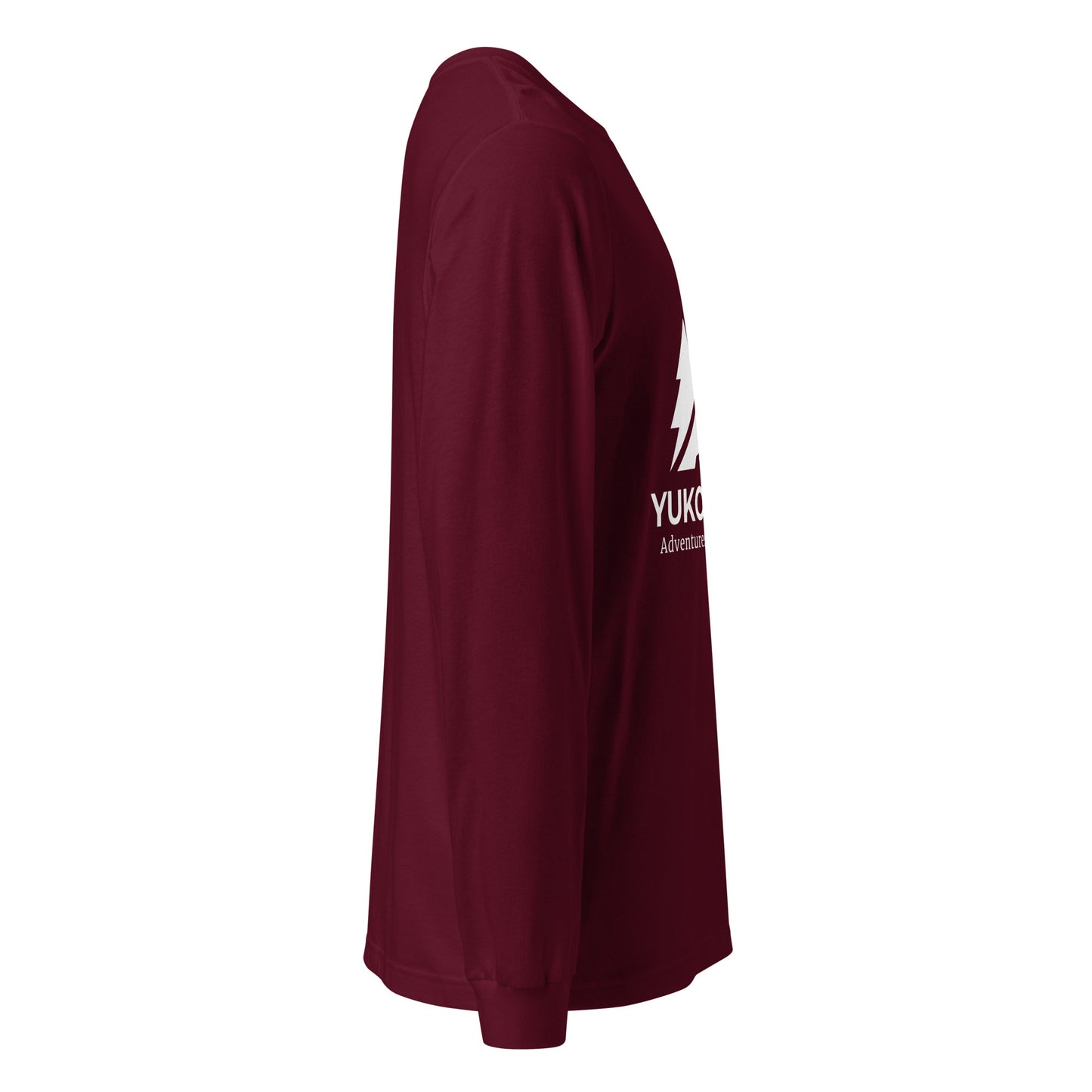 Maroon Yukon Boys Long Sleeve Tee, right side view