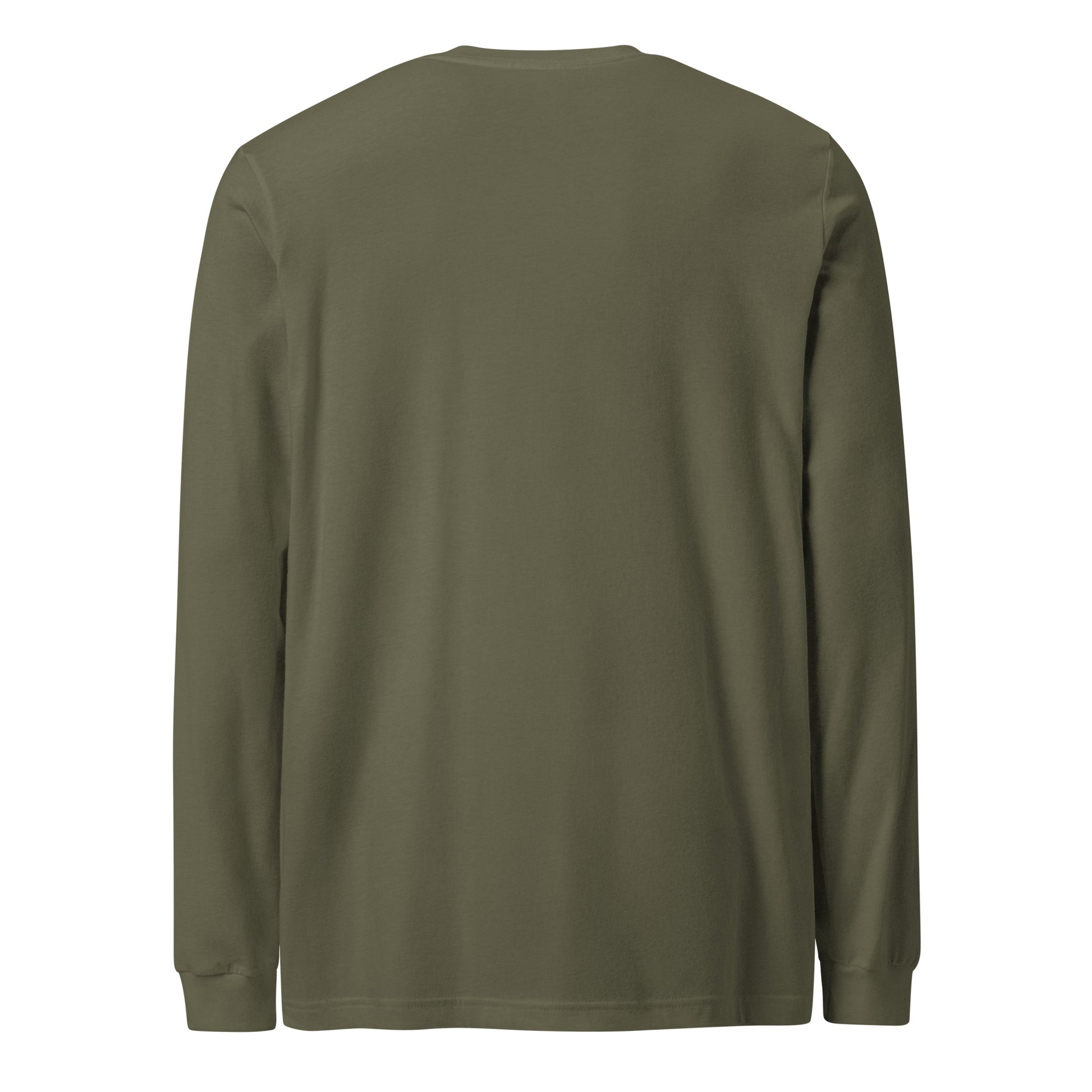 Military Green Yukon Boys Long Sleeve Tee, back view