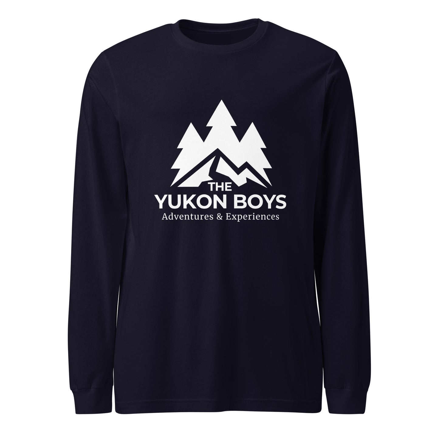 Navy Yukon Boys Long Sleeve Tee, front view