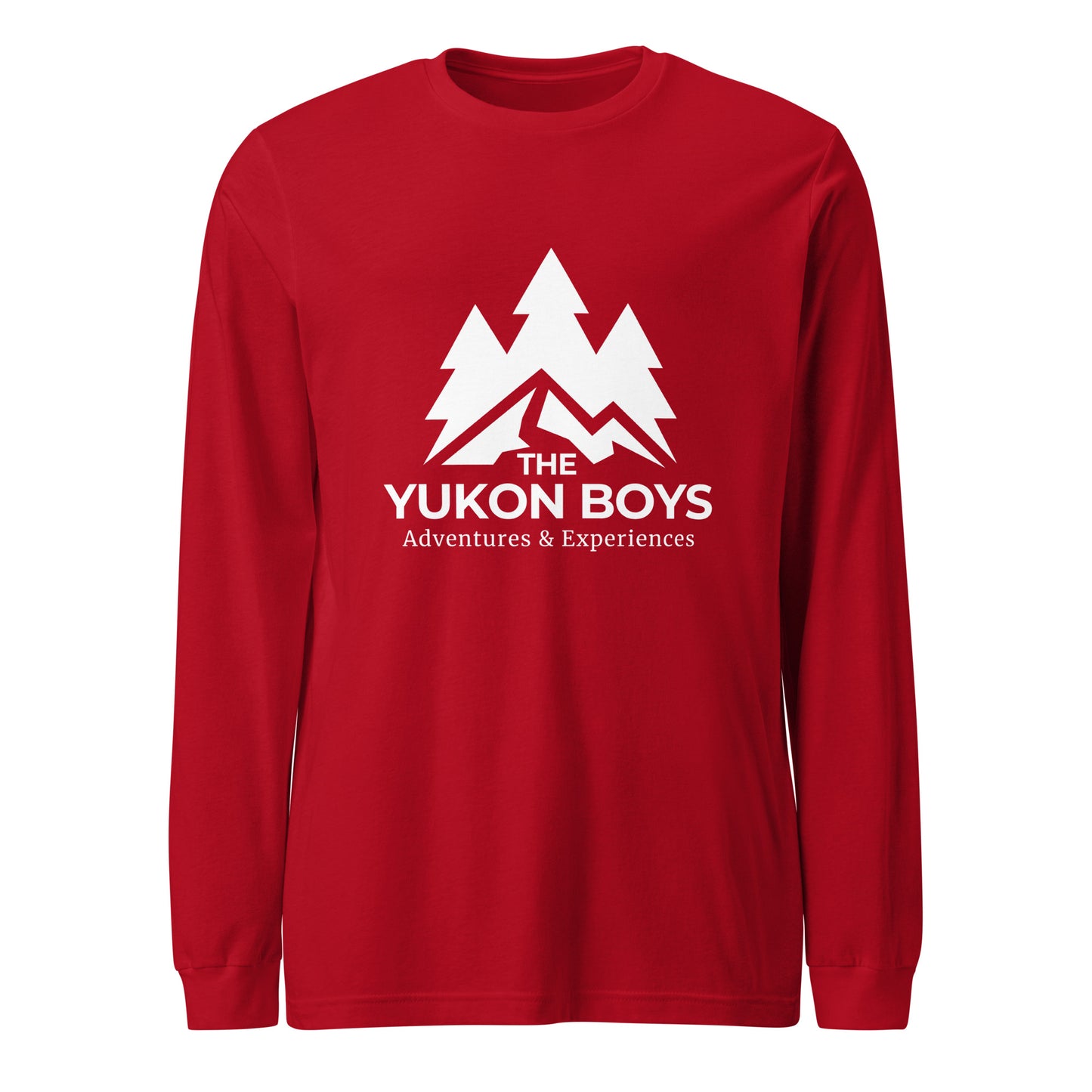 Red Yukon Boys Long Sleeve Tee, front view
