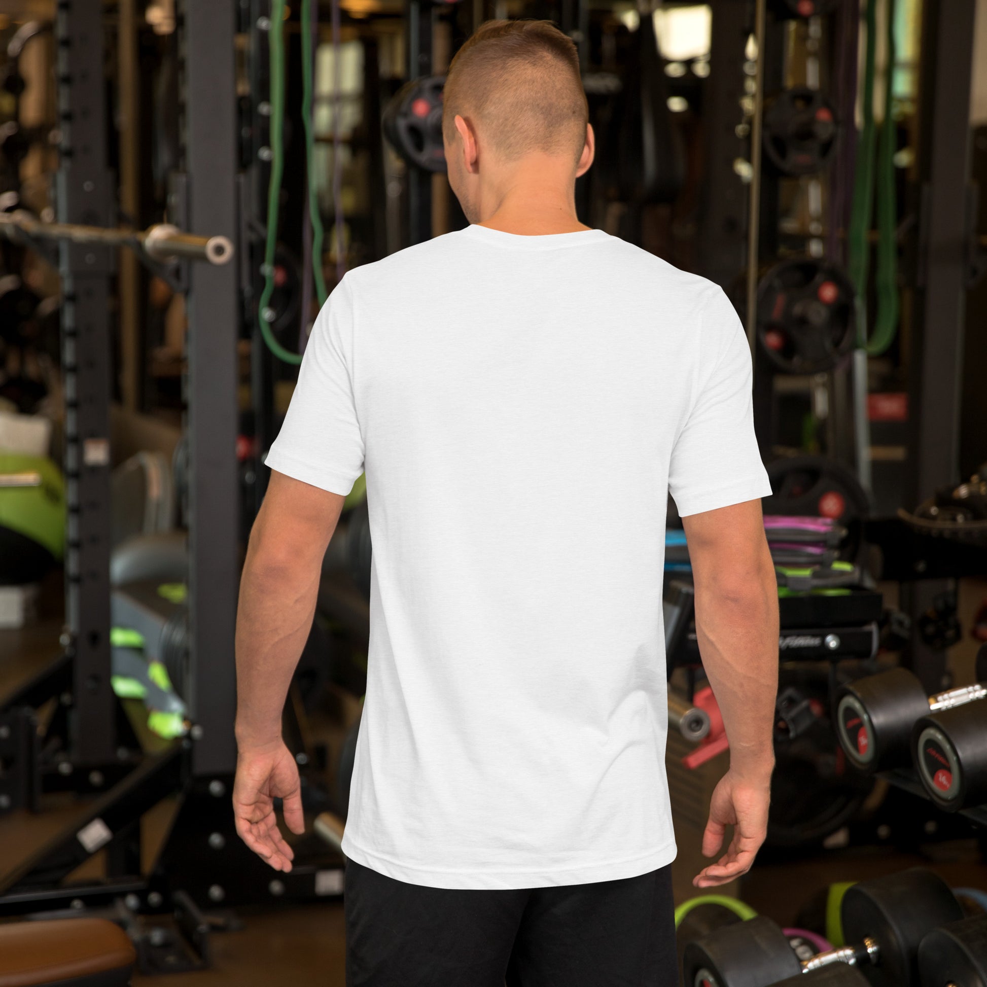 Solid White Blend Yukon Boys T-Shirt, back view
