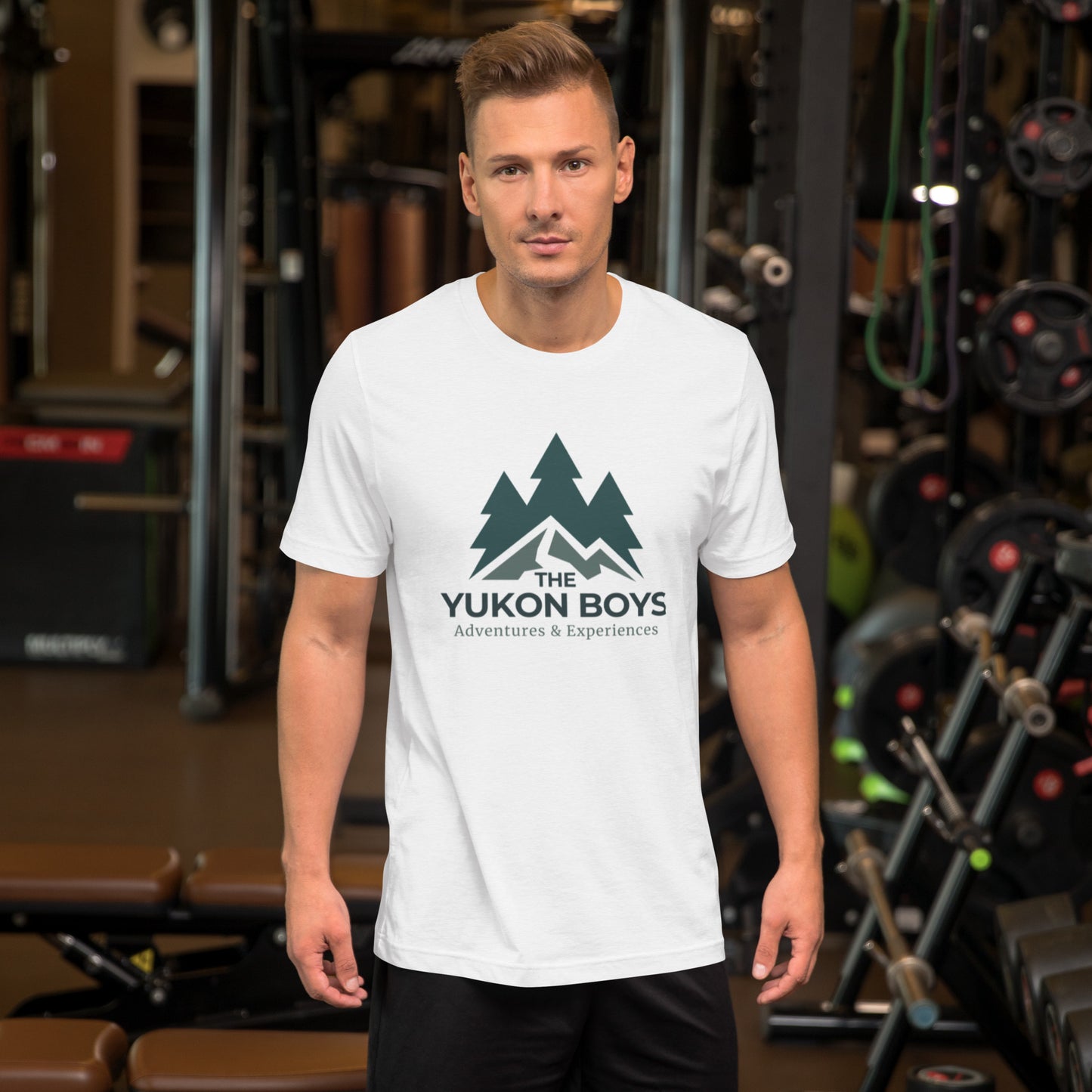 Solid White Blend Yukon Boys T-Shirt, front view