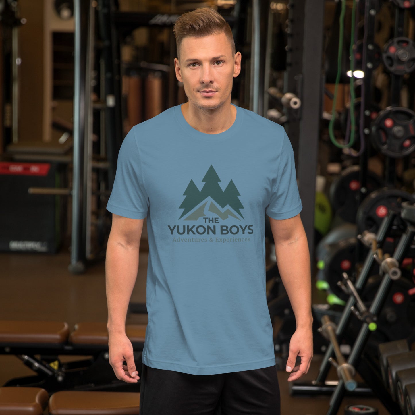 Steel Blue Yukon Boys T-Shirt, front view