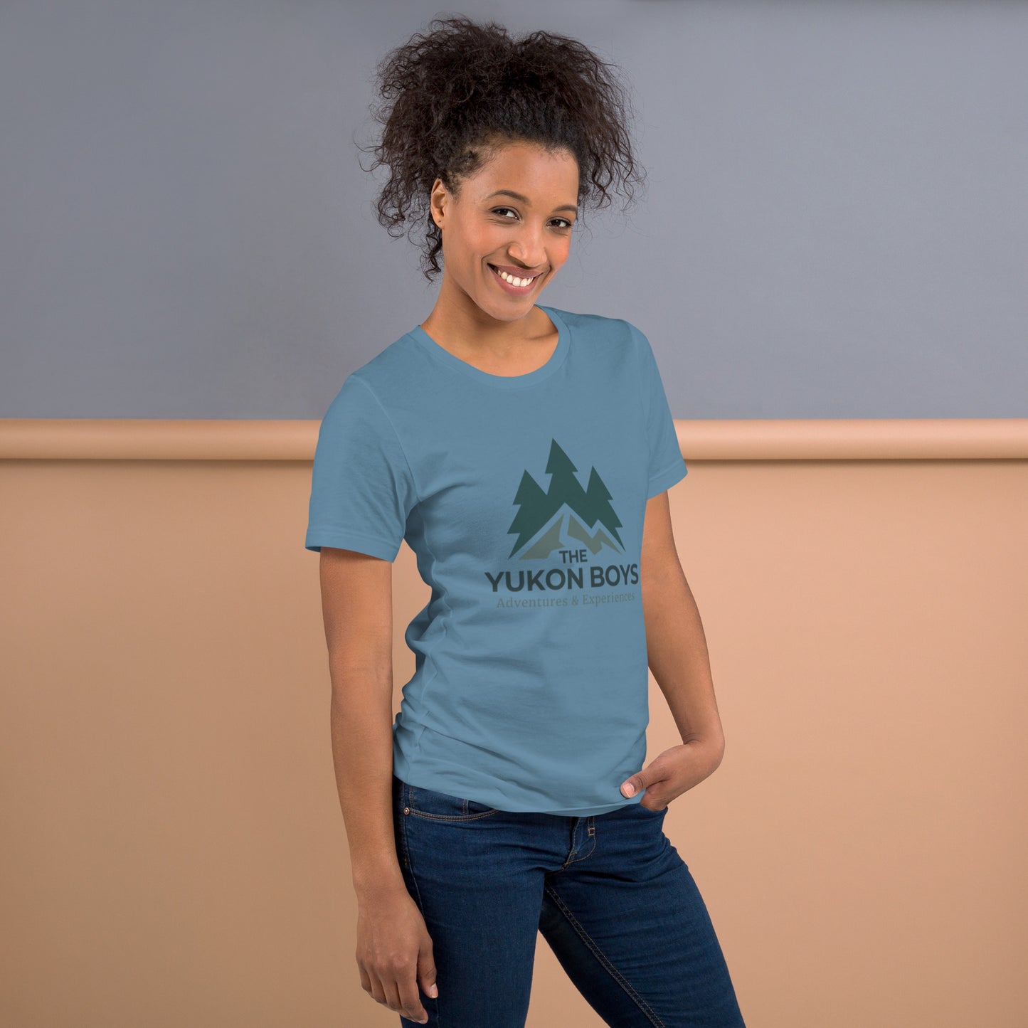 Steel Blue Yukon Boys T-Shirt, side view