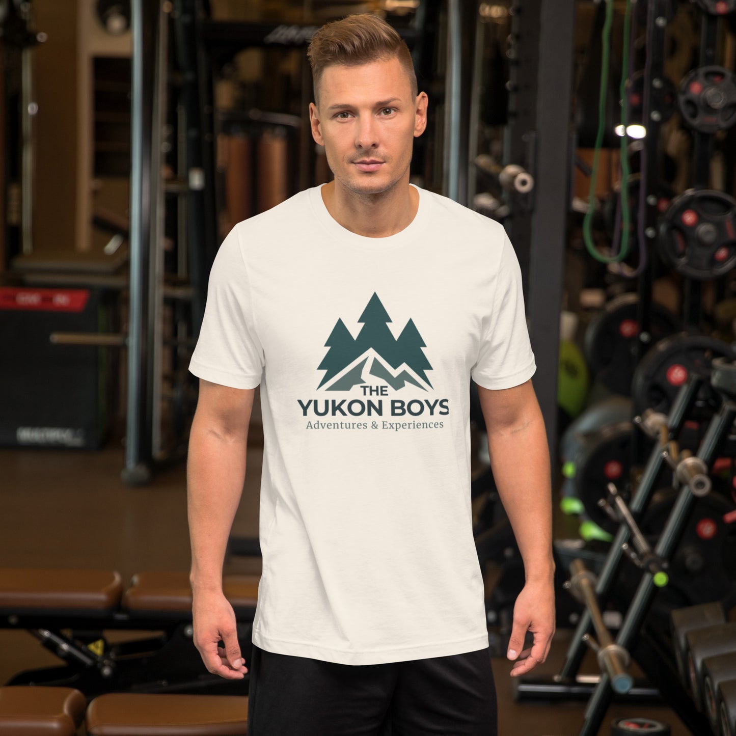 Vintage White Yukon Boys T-Shirt, front view