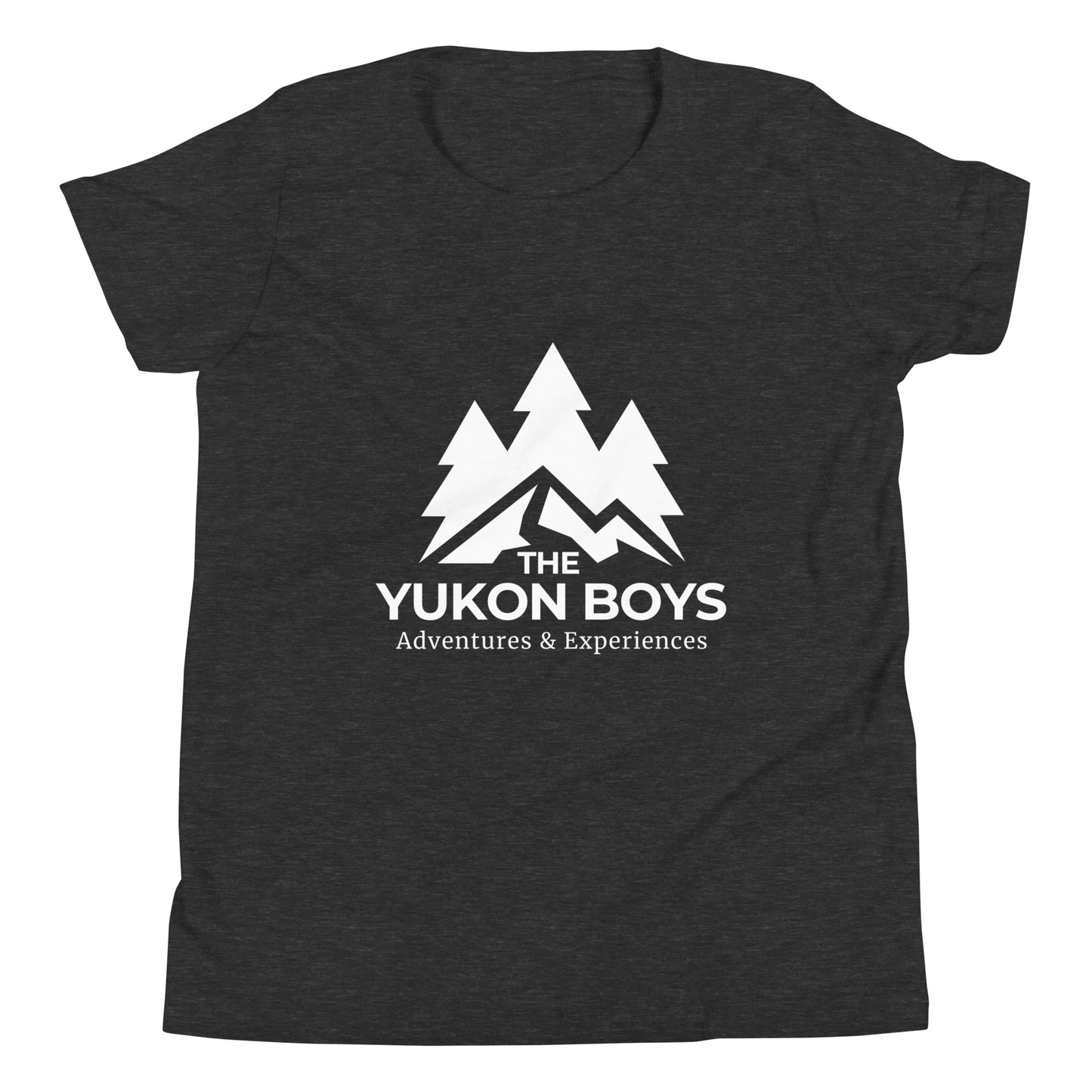 Dark Grey Heather Yukon Boys Youth Tee, front view