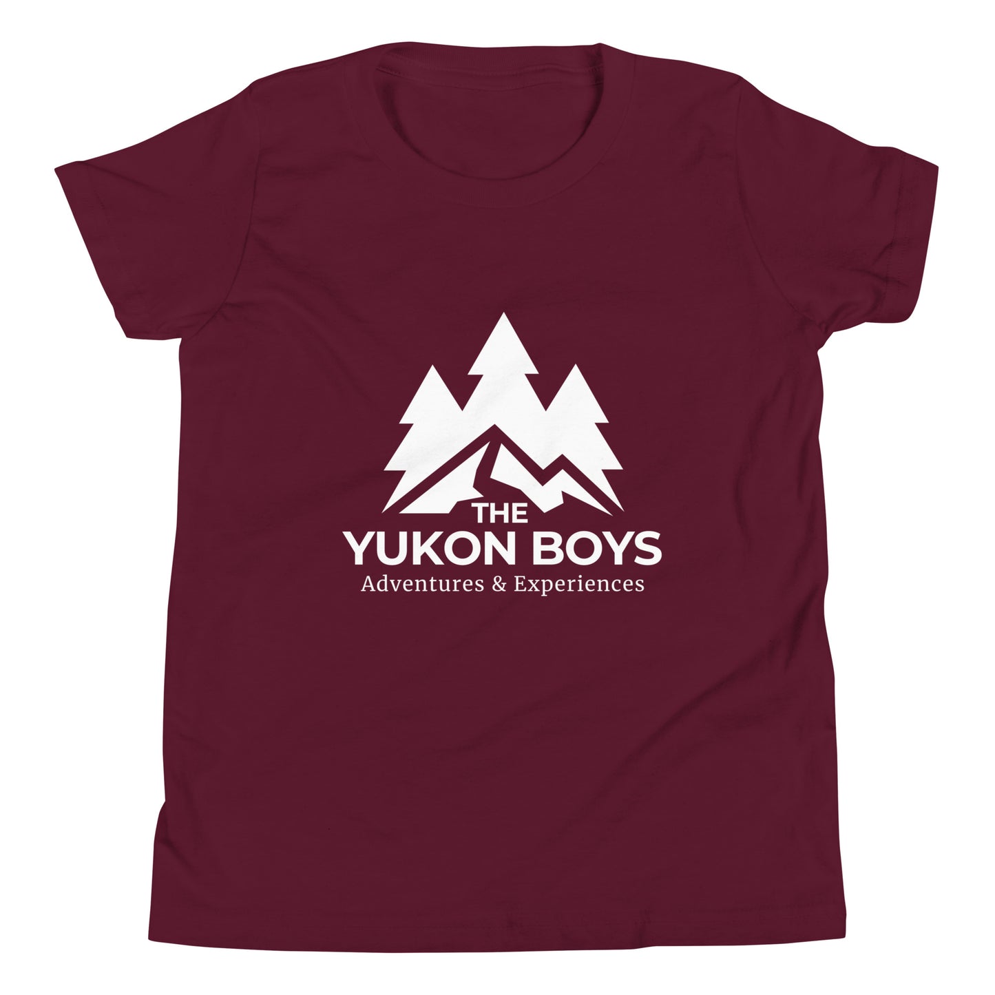 Maroon Yukon Boys Youth Tee, front view